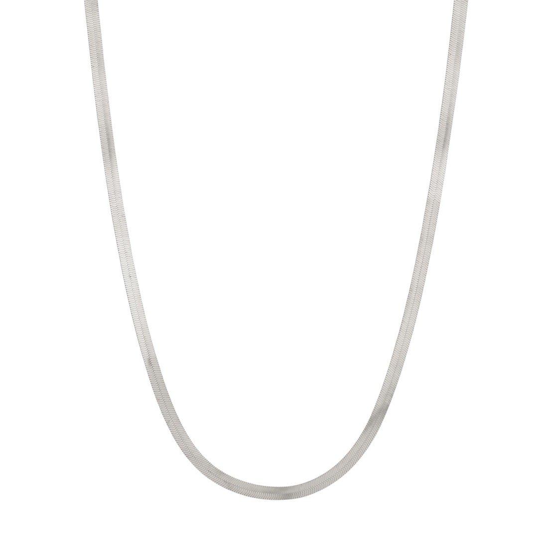 King Ice 5mm Thick Herringbone Chain - White Gold - WHITE GOLD
